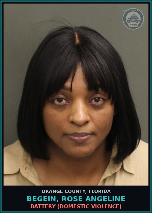 Booking mugshot of BEGEIN, ROSE ANGELINE in Orange County