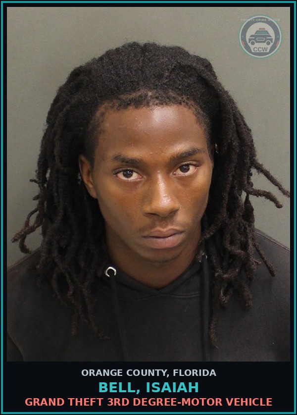 Booking mugshot of BELL, ISAIAH in Orange County