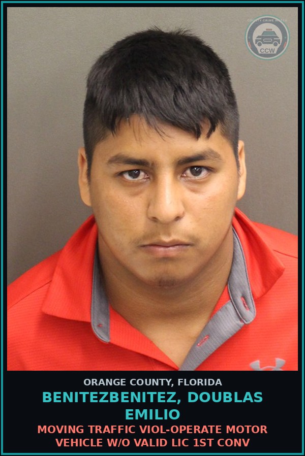 Booking mugshot of BENITEZBENITEZ, DOUBLAS EMILIO in Orange County