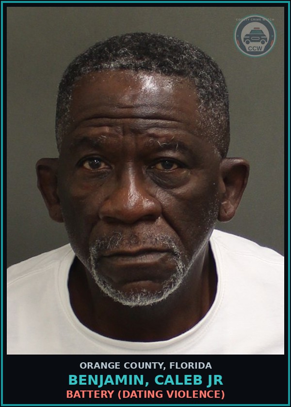 Booking mugshot of BENJAMIN, CALEB JR in Orange County