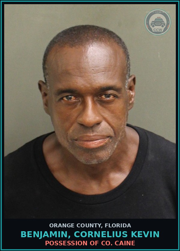 Booking mugshot of BENJAMIN, CORNELIUS KEVIN in Orange County