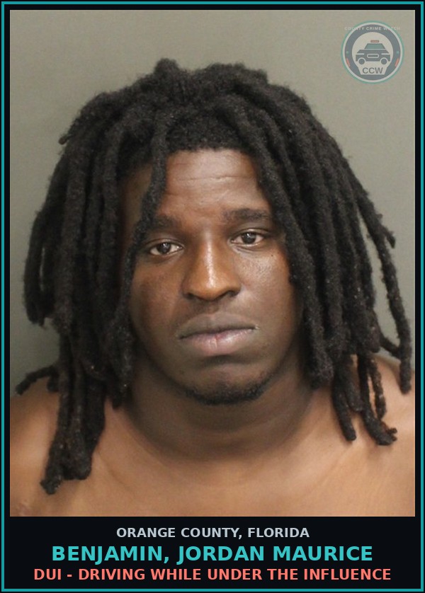Booking mugshot of BENJAMIN, JORDAN MAURICE in Orange County