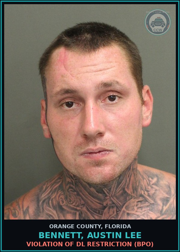 Booking mugshot of BENNETT, AUSTIN LEE in Orange County