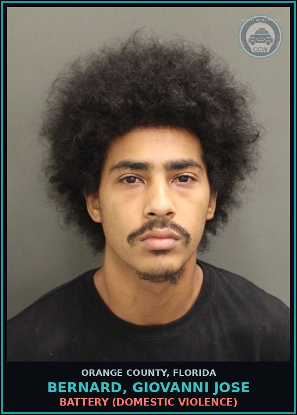 Booking mugshot of BERNARD, GIOVANNI JOSE in Orange County