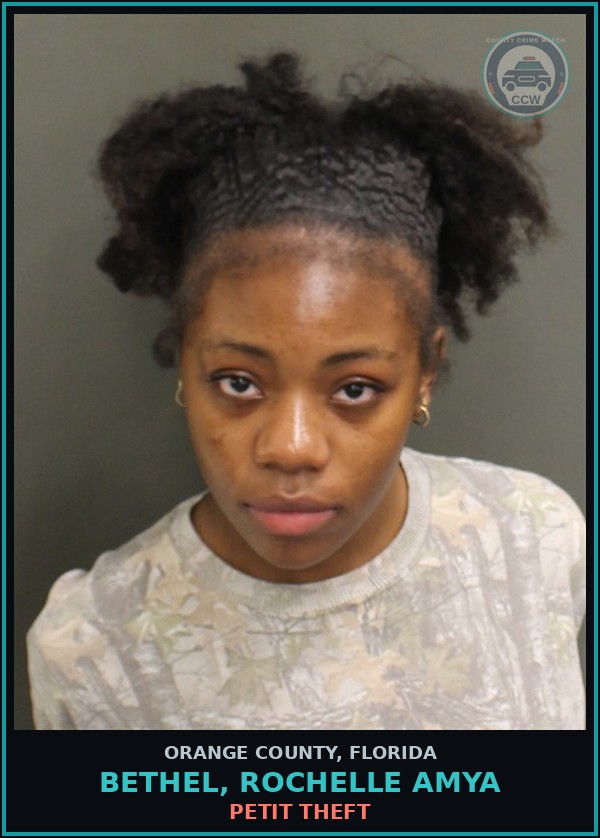 Booking mugshot of BETHEL, ROCHELLE AMYA in Orange County