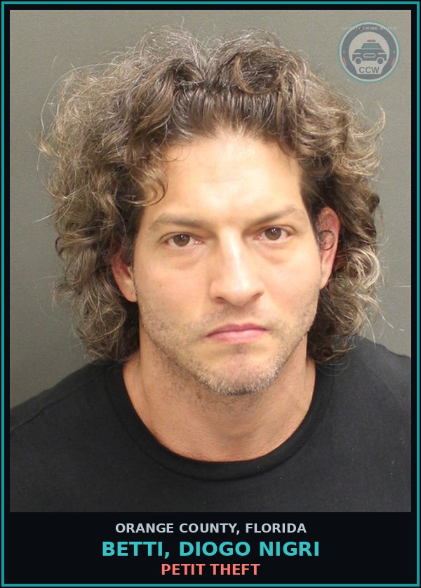 Booking mugshot of BETTI, DIOGO NIGRI in Orange County