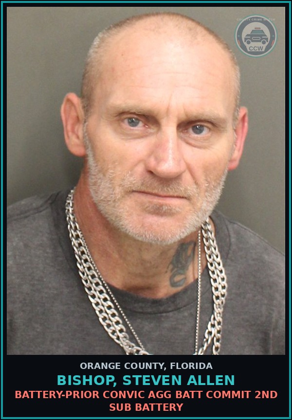 Booking mugshot of BISHOP, STEVEN ALLEN in Orange County