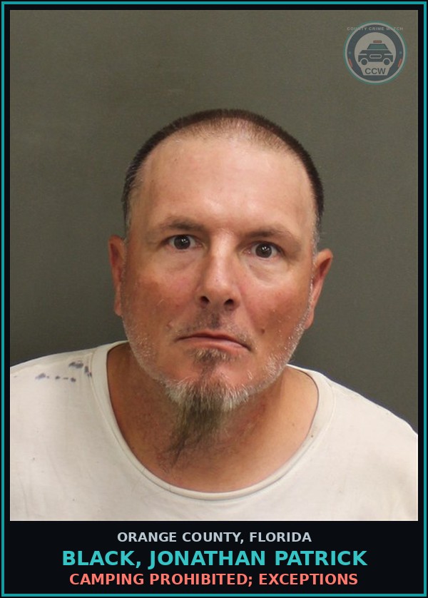 Booking mugshot of BLACK, JONATHAN PATRICK in Orange County