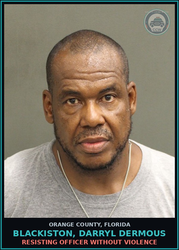 Booking mugshot of BLACKISTON, DARRYL DERMOUS in Orange County