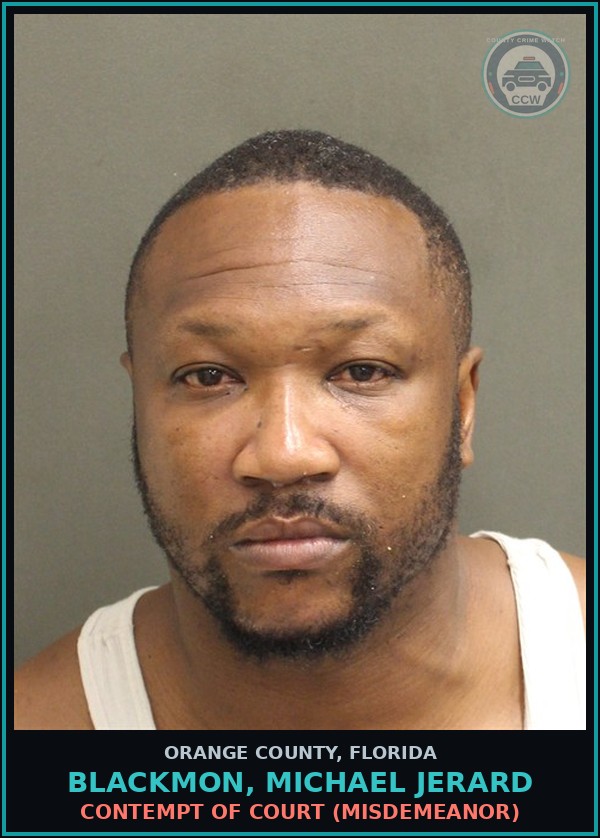 Booking mugshot of BLACKMON, MICHAEL JERARD in Orange County