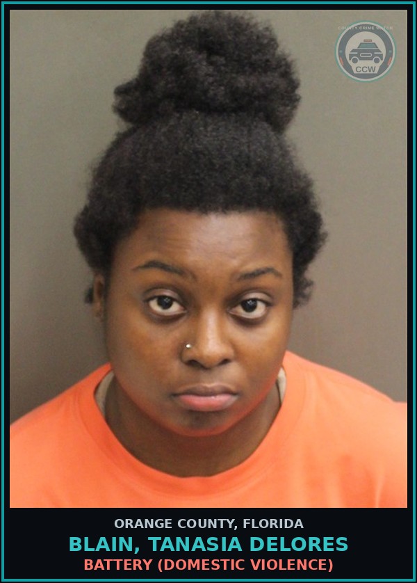 Booking mugshot of BLAIN, TANASIA DELORES in Orange County