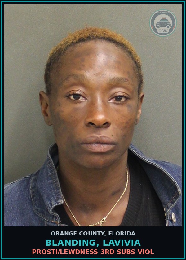 Booking mugshot of BLANDING, LAVIVIA in Orange County