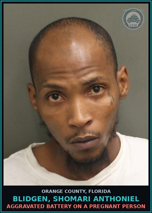 Booking mugshot of BLIDGEN, SHOMARI ANTHONIEL in Orange County
