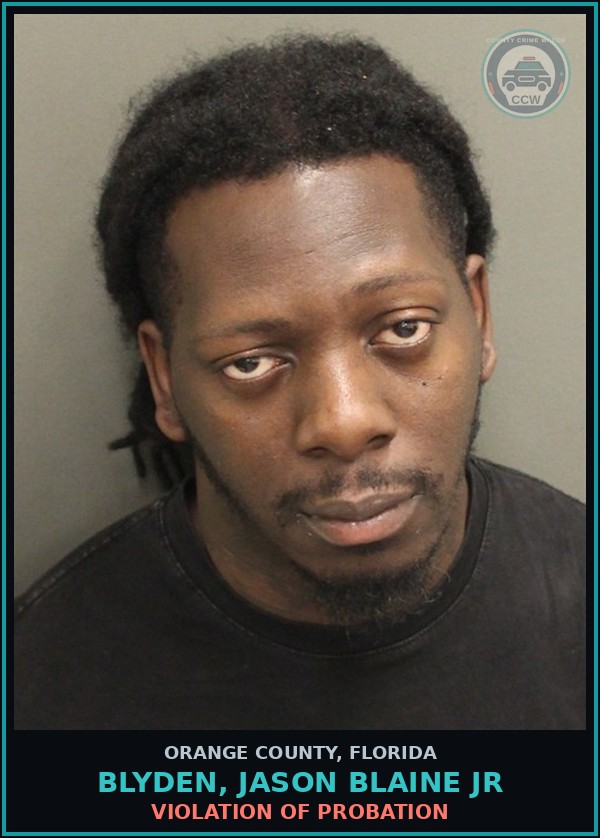 Booking mugshot of BLYDEN, JASON BLAINE JR in Orange County