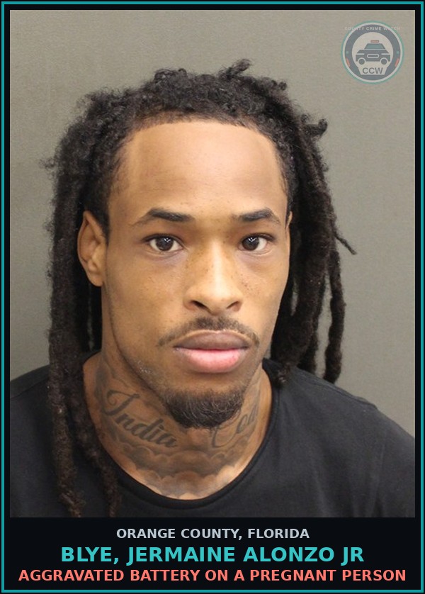 Booking mugshot of BLYE, JERMAINE ALONZO JR in Orange County