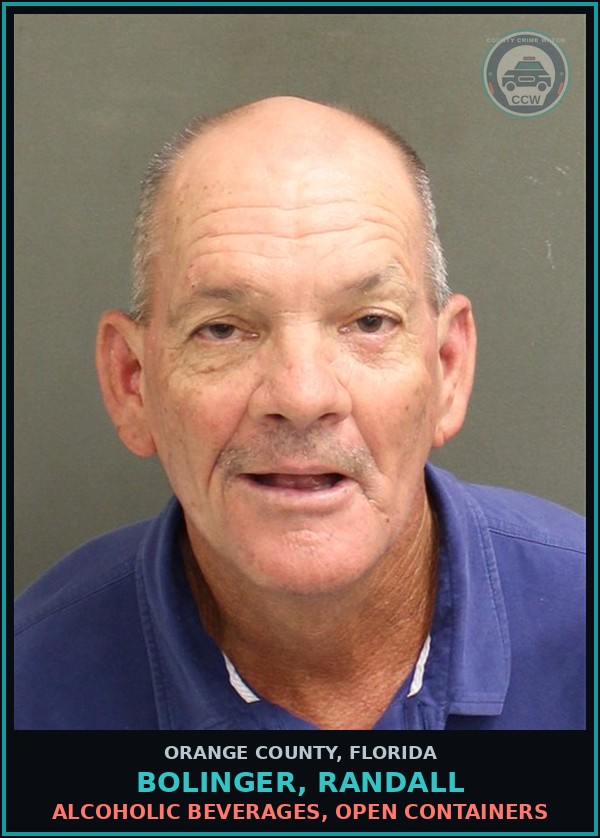 Booking mugshot of BOLINGER, RANDALL in Orange County