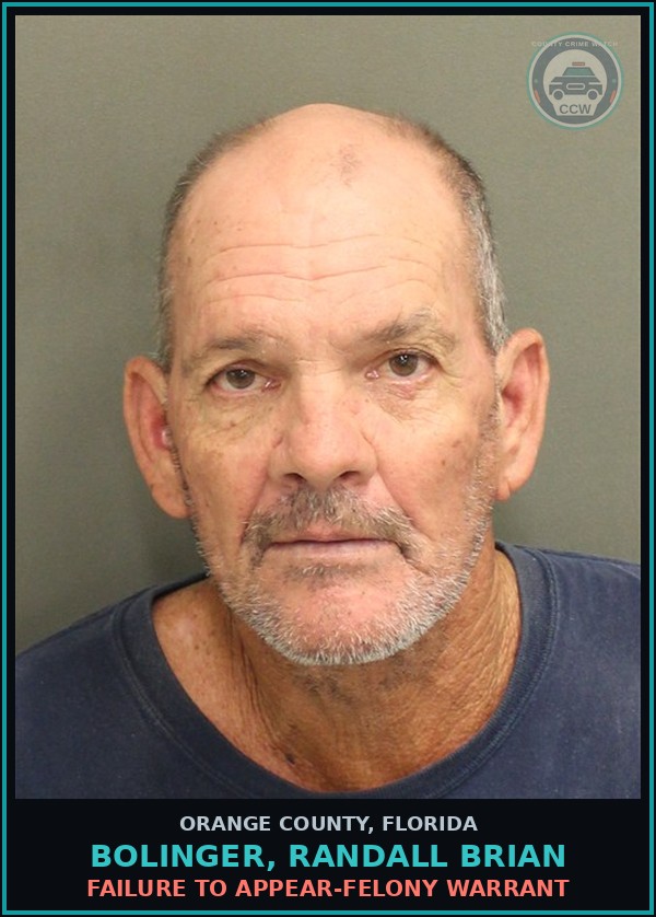 Booking mugshot of BOLINGER, RANDALL BRIAN in Orange County