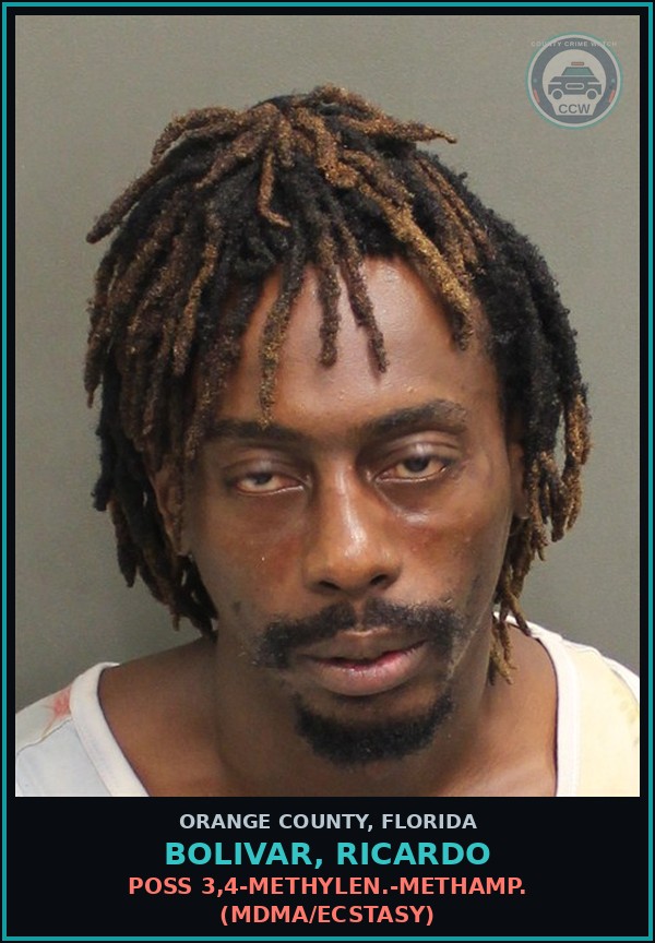 Booking mugshot of BOLIVAR, RICARDO in Orange County