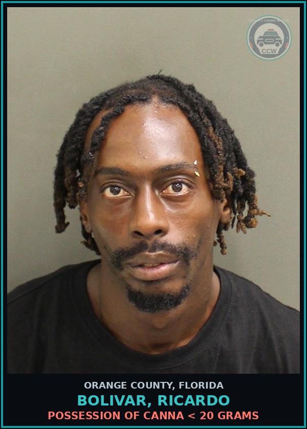 Booking mugshot of BOLIVAR, RICARDO in Orange County