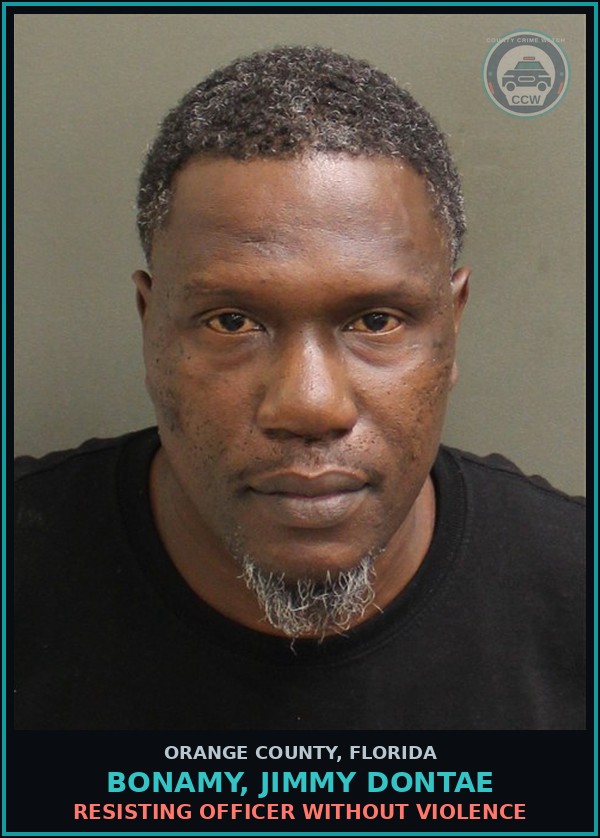 Booking mugshot of BONAMY, JIMMY DONTAE in Orange County