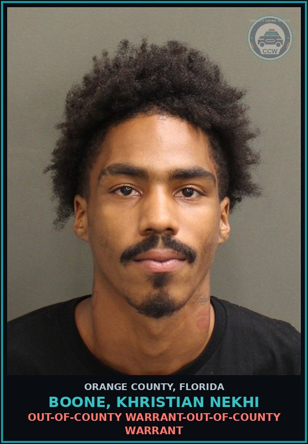 Booking mugshot of BOONE, KHRISTIAN NEKHI in Orange County