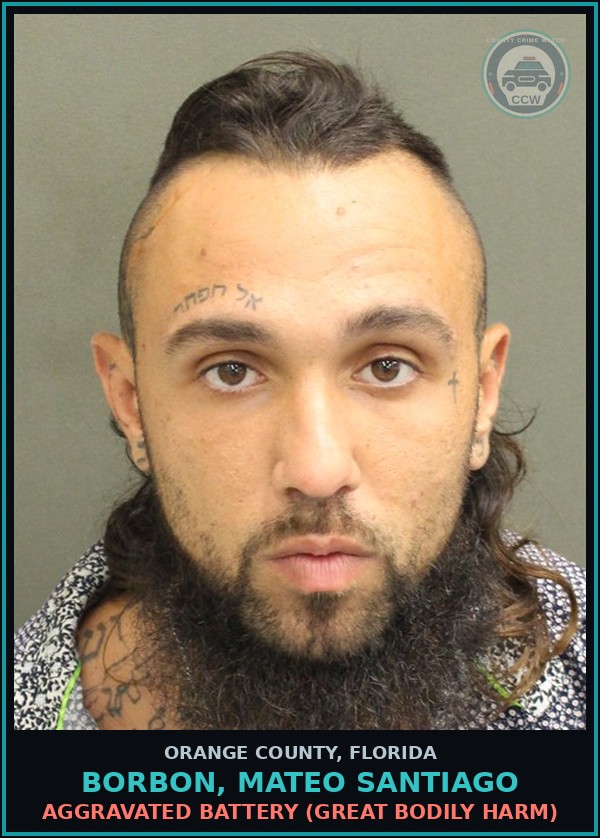 Booking mugshot of BORBON, MATEO SANTIAGO in Orange County