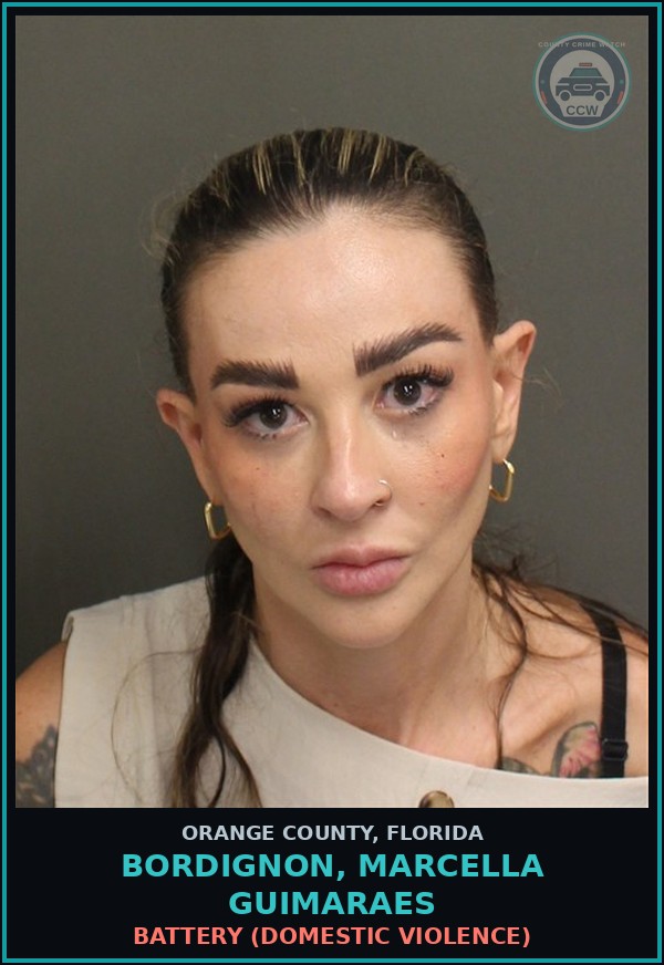 Booking mugshot of BORDIGNON, MARCELLA GUIMARAES in Orange County