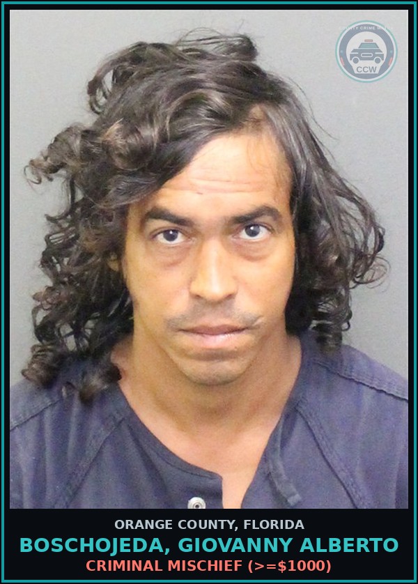 Booking mugshot of BOSCHOJEDA, GIOVANNY ALBERTO in Orange County