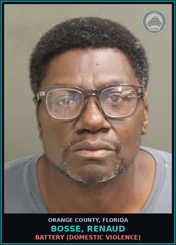 Booking mugshot of BOSSE, RENAUD in Orange County