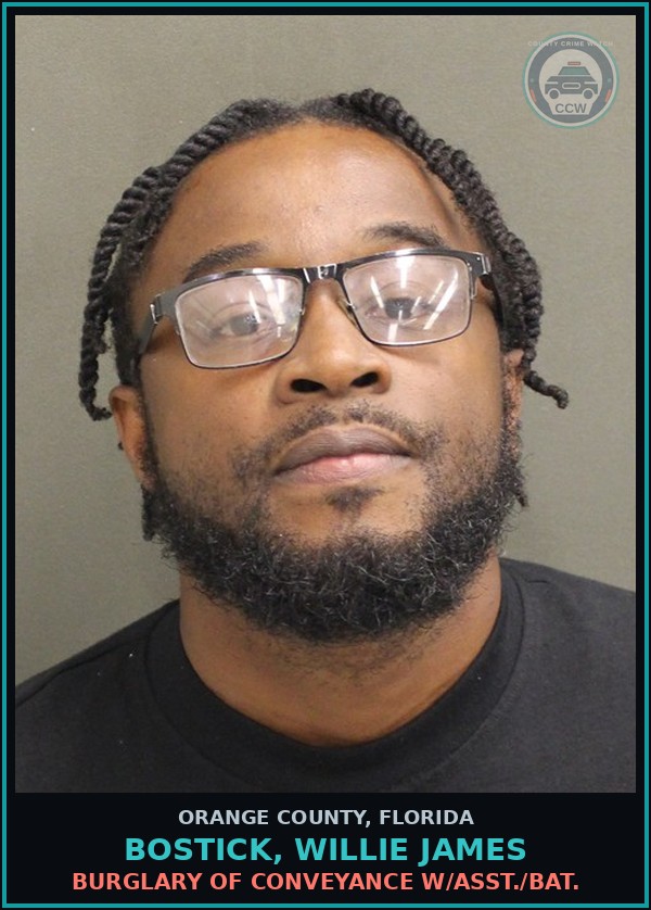 Booking mugshot of BOSTICK, WILLIE JAMES in Orange County