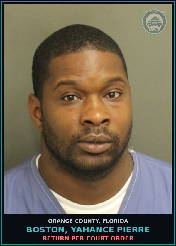 Booking mugshot of BOSTON, YAHANCE PIERRE in Orange County
