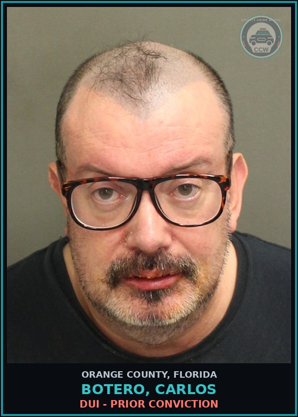 Booking mugshot of BOTERO, CARLOS in Orange County
