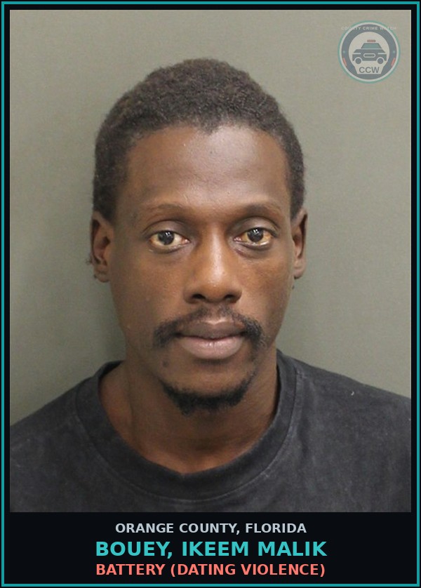 Booking mugshot of BOUEY, IKEEM MALIK in Orange County