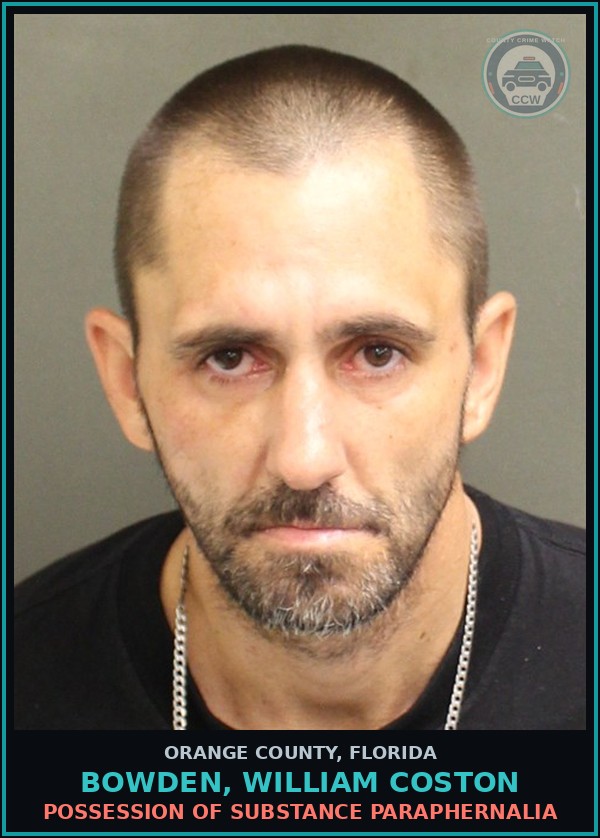 Booking mugshot of BOWDEN, WILLIAM COSTON in Orange County