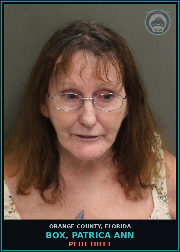 Booking mugshot of BOX, PATRICA ANN in Orange County