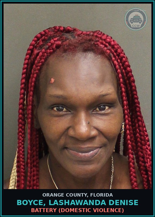 Booking mugshot of BOYCE, LASHAWANDA DENISE in Orange County