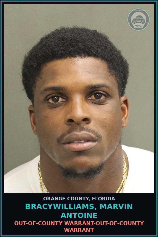Booking mugshot of BRACYWILLIAMS, MARVIN ANTOINE in Orange County