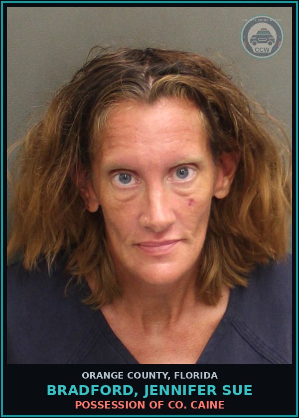 Booking mugshot of BRADFORD, JENNIFER SUE in Orange County