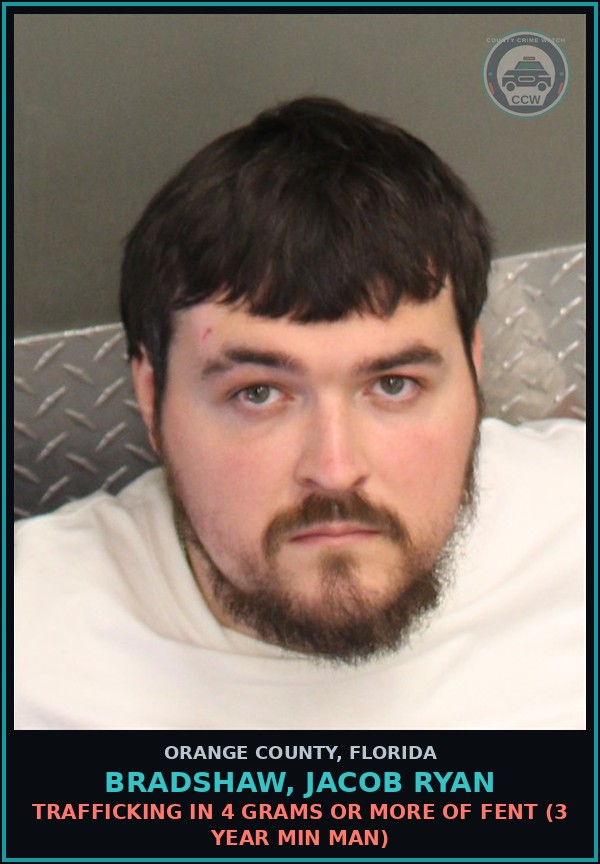Booking mugshot of BRADSHAW, JACOB RYAN in Orange County