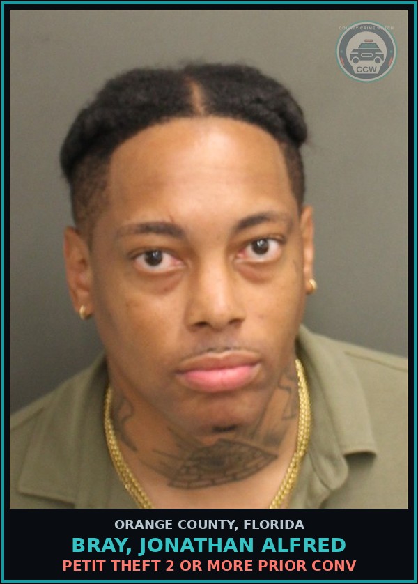 Booking mugshot of BRAY, JONATHAN ALFRED in Orange County