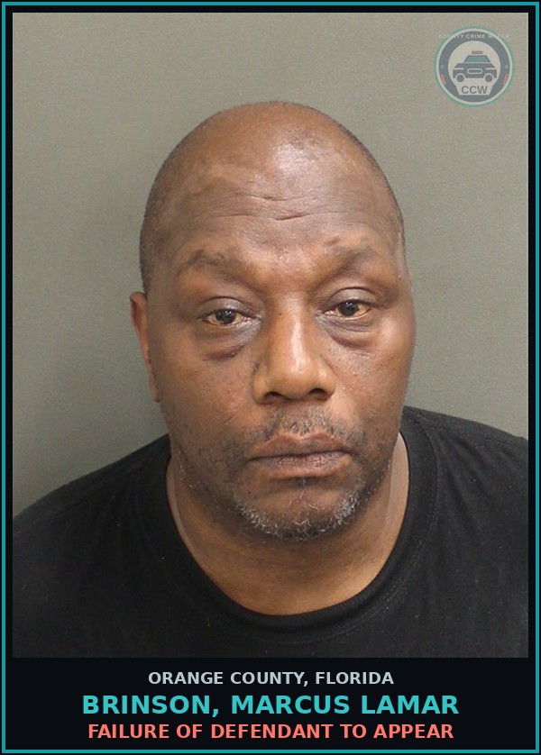 Booking mugshot of BRINSON, MARCUS LAMAR in Orange County