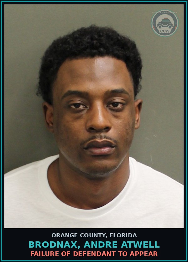 Booking mugshot of BRODNAX, ANDRE ATWELL in Orange County