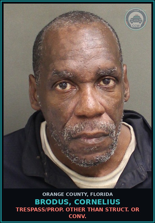 Booking mugshot of BRODUS, CORNELIUS in Orange County