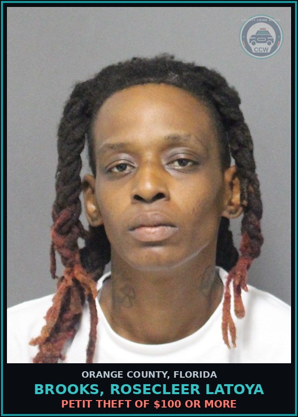 Booking mugshot of BROOKS, ROSECLEER LATOYA in Orange County
