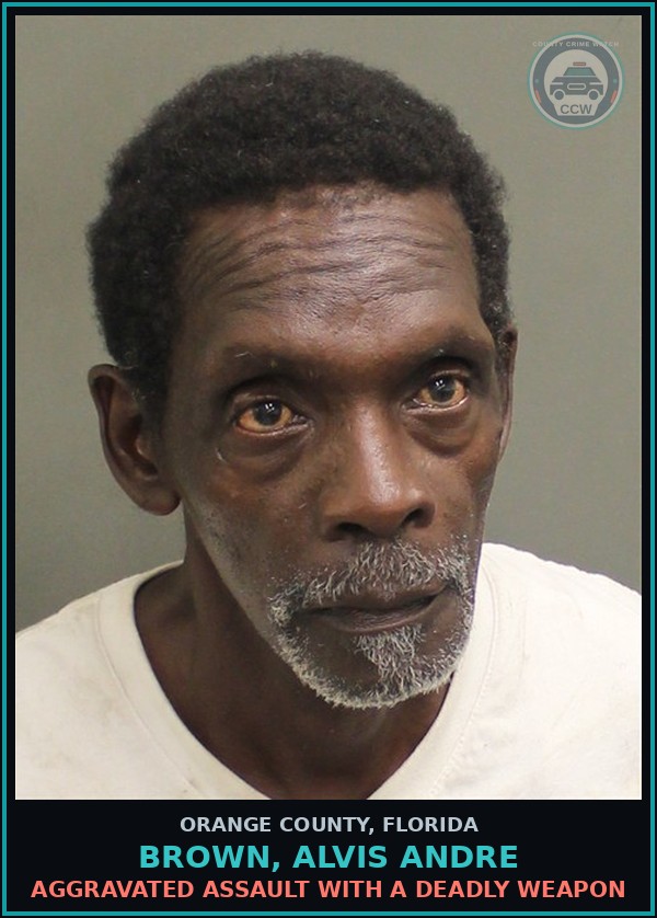 Booking mugshot of BROWN, ALVIS ANDRE in Orange County
