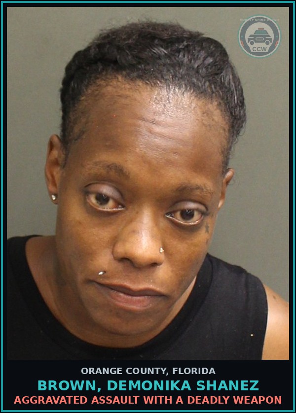 Booking mugshot of BROWN, DEMONIKA SHANEZ in Orange County