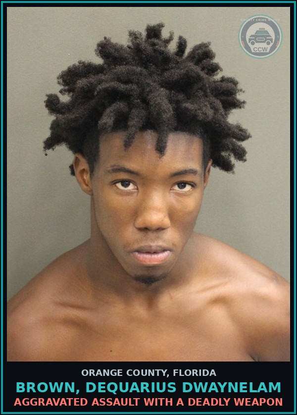 Booking mugshot of BROWN, DEQUARIUS DWAYNELAM in Orange County