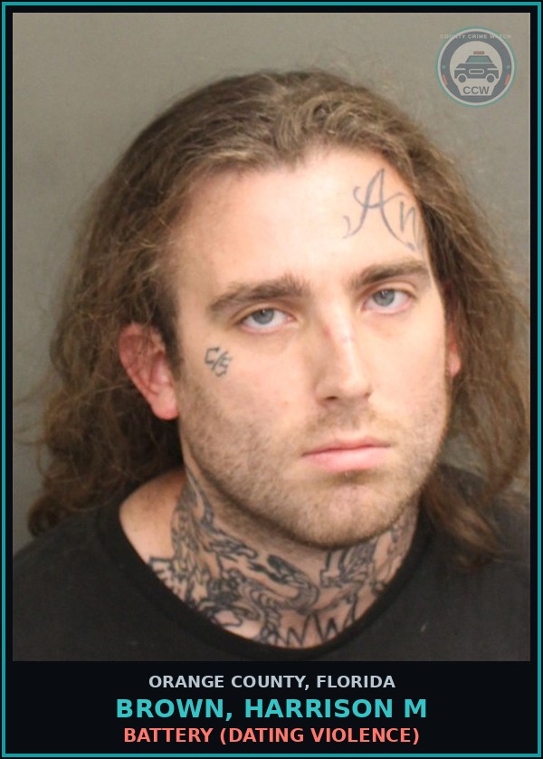 Booking mugshot of BROWN, HARRISON M in Orange County