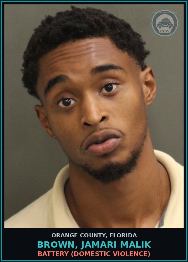 Booking mugshot of BROWN, JAMARI MALIK in Orange County