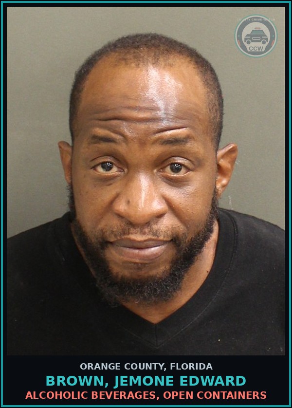 Booking mugshot of BROWN, JEMONE EDWARD in Orange County